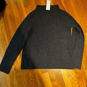 Eileen Fisher Charcoal Funnel Sweater (Alpaca)